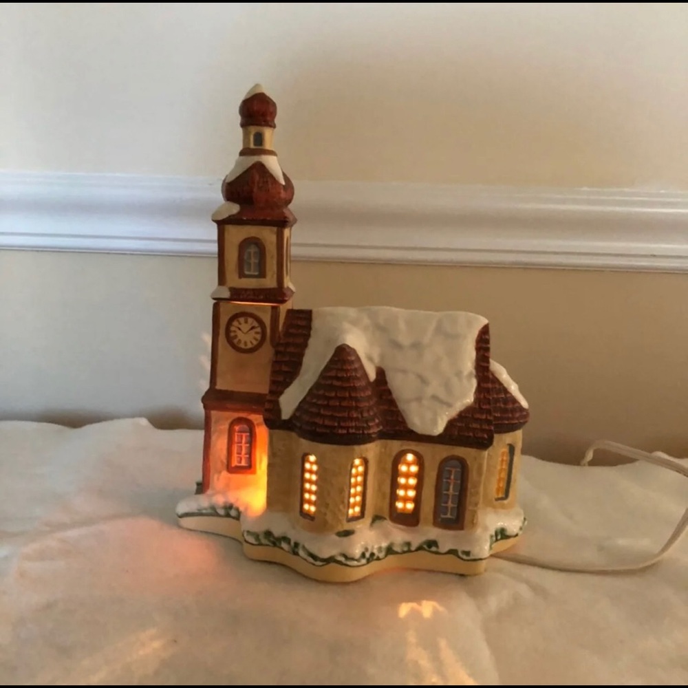 M.J. Hummel lighted church